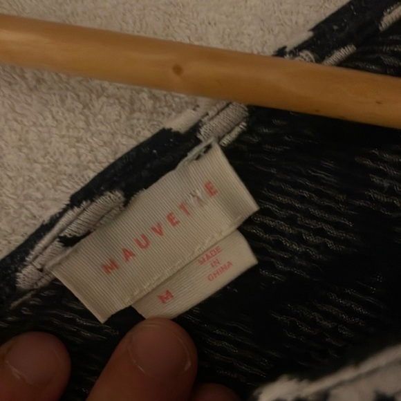 Mauvette Midi Navy and White Tank Dress Medium - Picture 2 of 3